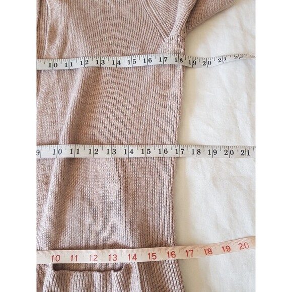 EDC Esprit Womens Sweater Cardigan Sz Small Open Ribbed Hoodie Minimalist Brown - Picture 11 of 13